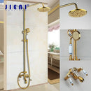 GobekUsa Golden Polished Shower Head with High Pressure Aerator Nozzle