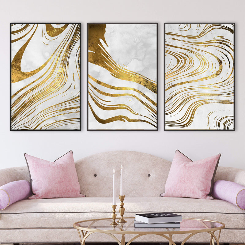 Golden Ripple Canvas