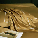 GobekUsa 1000TC Egyptian Cotton Embroidery Bedding Set with Duvet Cover, Sheet, Pillowcase