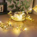 GobekUsa Golden Silver Leaf Fairy Lights for Events