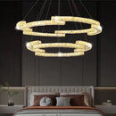 GobekUsa Circular Crystal Pendant Light Chandelier for Living Room