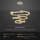 GobekUsa Circular Crystal Pendant Light Chandelier for Living Room