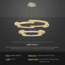 GobekUsa Circular Crystal Pendant Light Chandelier for Living Room