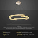 GobekUsa Circular Crystal Pendant Light Chandelier for Living Room