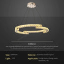 GobekUsa Circular Crystal Pendant Light Chandelier for Living Room