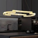 GobekUsa Circular Crystal Pendant Light Chandelier for Living Room