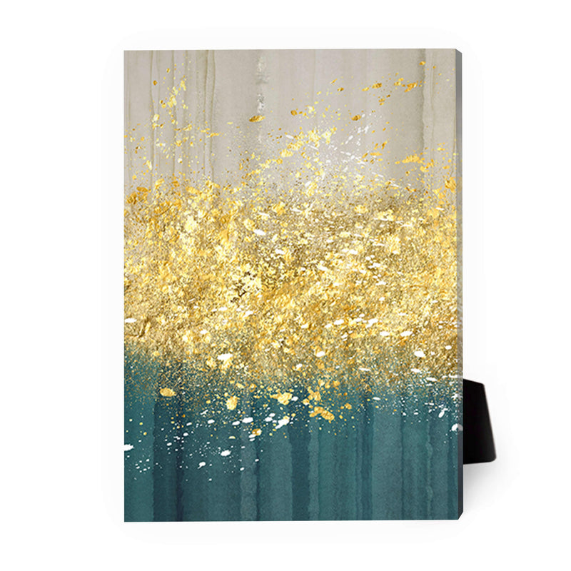 Golden Splash B Desktop Canvas