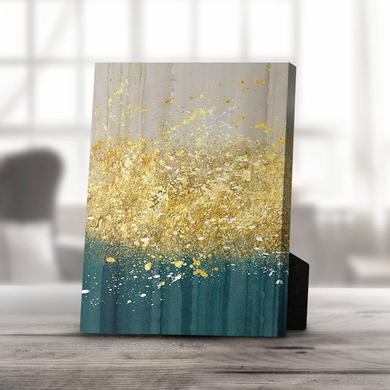 Golden Splash B Desktop Canvas