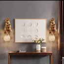 GobekUsa Cute Squirrel Resin LED Wall Lamps for Home Decor and Lighting