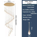 GobekUsa Crystal Bubble Ball Pendant Lights for Stairs, Dining, Living Room Decor