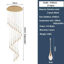 GobekUsa Crystal Bubble Ball Pendant Lights for Stairs, Dining, Living Room Decor