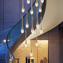 GobekUsa Crystal Bubble Ball Pendant Lights for Stairs, Dining, Living Room Decor