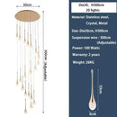 GobekUsa Crystal Staircase Chandelier for Luxe Home Decor