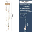 GobekUsa Crystal Staircase Chandelier for Luxe Home Decor