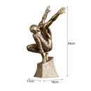 GobekUsa Golden Thinker Bodybuilder Resin Sculpture for Desk Decor and Room Aesthetics