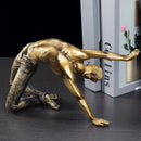 GobekUsa Golden Thinker Bodybuilder Resin Sculpture for Desk Decor and Room Aesthetics