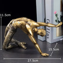 GobekUsa Golden Thinker Bodybuilder Resin Sculpture for Desk Decor and Room Aesthetics