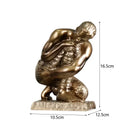 GobekUsa Golden Thinker Bodybuilder Resin Sculpture for Desk Decor and Room Aesthetics