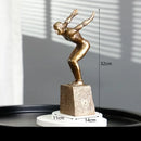 GobekUsa Golden Thinker Bodybuilder Resin Sculpture for Desk Decor and Room Aesthetics