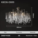 GobekUsa Branch Crystal LED Ceiling Chandelier in Gold/Black for Dining Room Lobby