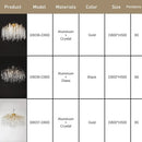 GobekUsa Branch Crystal LED Ceiling Chandelier in Gold/Black for Dining Room Lobby