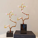 GobekUsa Golden Tree Crystal Ball Plum Blossom Metal Decor Figurine