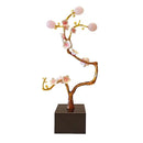 GobekUsa Golden Tree Crystal Ball Plum Blossom Metal Decor Figurine
