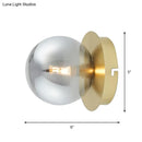 GobekUsa Golden Wall Sconce Light with Smoky Grey Glass Shade - Simple & Elegant Single Bedroom Fixture