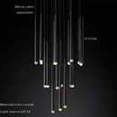 GobekUsa Crystal Water Drop Ceiling Chandelier for Classic Living Room Decor