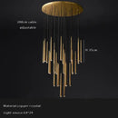 GobekUsa Crystal Water Drop Ceiling Chandelier for Classic Living Room Decor
