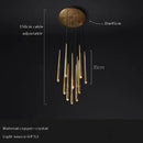 GobekUsa Crystal Water Drop Ceiling Chandelier for Classic Living Room Decor