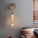 GobekUsa Golden Water Droplets Crystal Wall Lights for Bedroom, Stairs, Restaurant