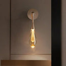 GobekUsa Golden Water Droplets Crystal Wall Lights for Bedroom, Stairs, Restaurant