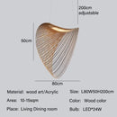 GobekUsa Bamboo Pendant Light Chandelier for Living Room Dining Kitchen Décor