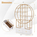 71 Inches 6-Tier Gold Bookshelf with 2 Storage Drawers-Golden by LJGDeals