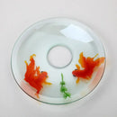 GobekUsa Goldfish Glass Waterfall Faucet for Bathroom Sink - Chrome Brass Mixer Tap