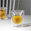 Golf ball double tumbler thickened glass cup dining room decor by Decorbites