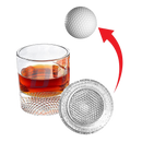 The Wine Savant Golf Ball Whiskey Glasses Set of 2-8oz Golf Gifts (2 pack)