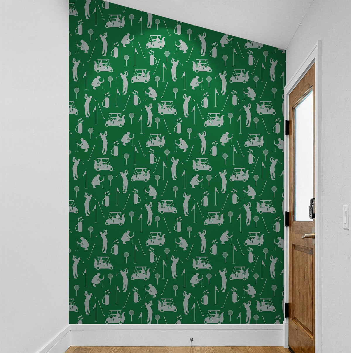 Golf Pattern Green Wallpaper Mural. #6746, photo 3 of 17