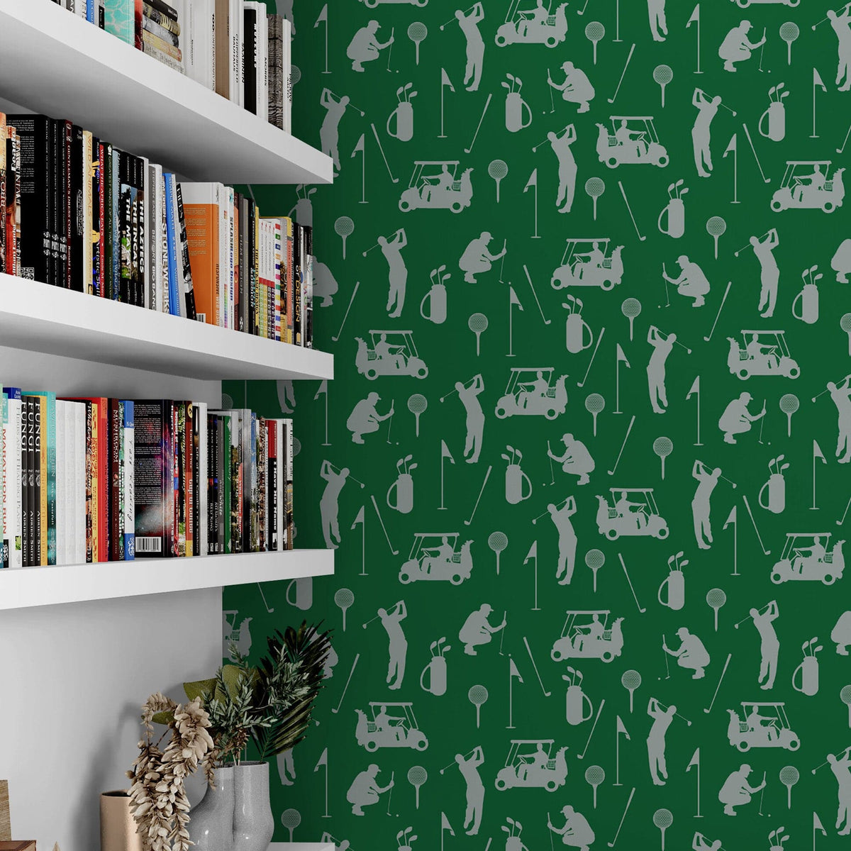 Golf Pattern Green Wallpaper Mural. #6746, photo 4 of 17
