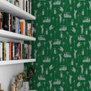 Golf Pattern Green Wallpaper Mural.