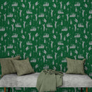 Golf Pattern Green Wallpaper Mural.