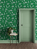 Golf Pattern Green Wallpaper Mural.