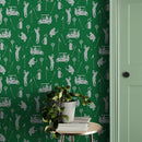 Golf Pattern Green Wallpaper Mural.