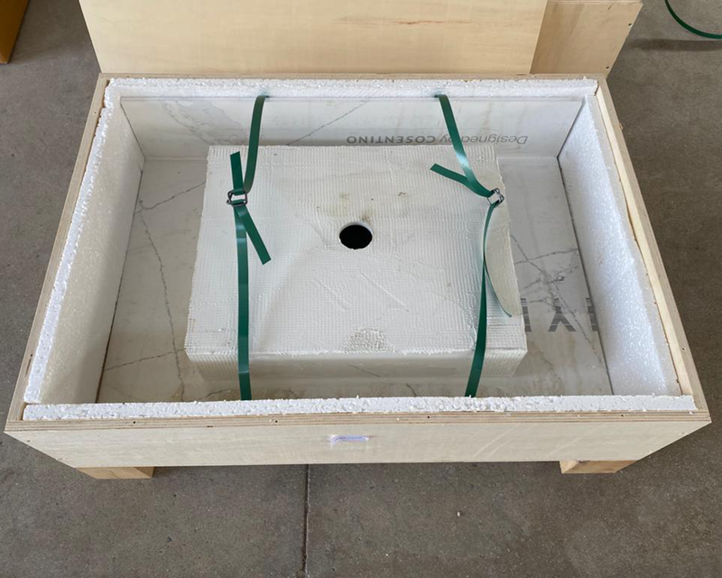 Silestone Ethereal Dusk Wall Mounted Engineered Quartz Vessel Sink, photo 8 of 8