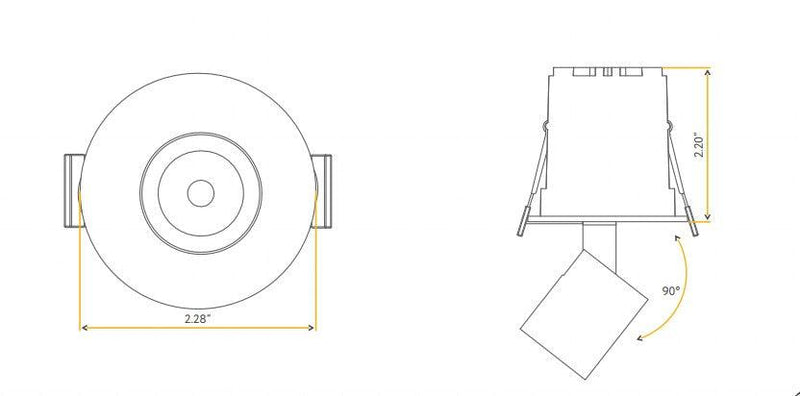 Goodlite Dipper G21050 2" 3W Retractable Downlight Selectable CCT