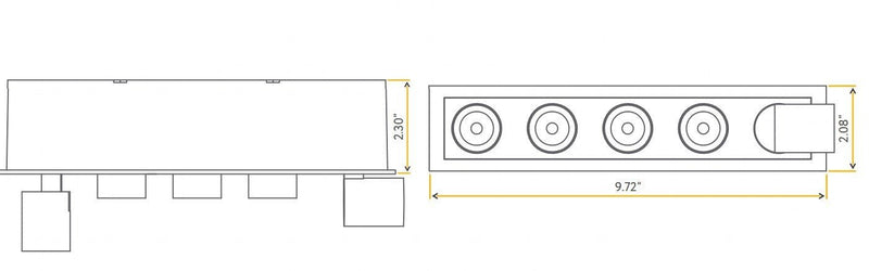 Goodlite Dipper G21055 2" 15W 5 Head Retractable Downlight Selectable CCT