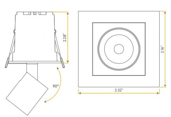 Goodlite Dipper G21065 2" 3W Retractable Downlight Selectable CCT