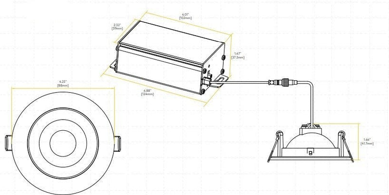 Goodlite Flarion G-01120 3.5" 10W LED Rotating Gimbal Selectable CCT