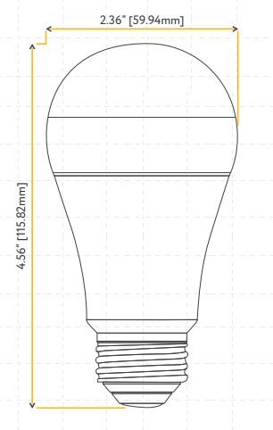 Goodlite G-10882 A19 12W LED Bulb Selectable CCT